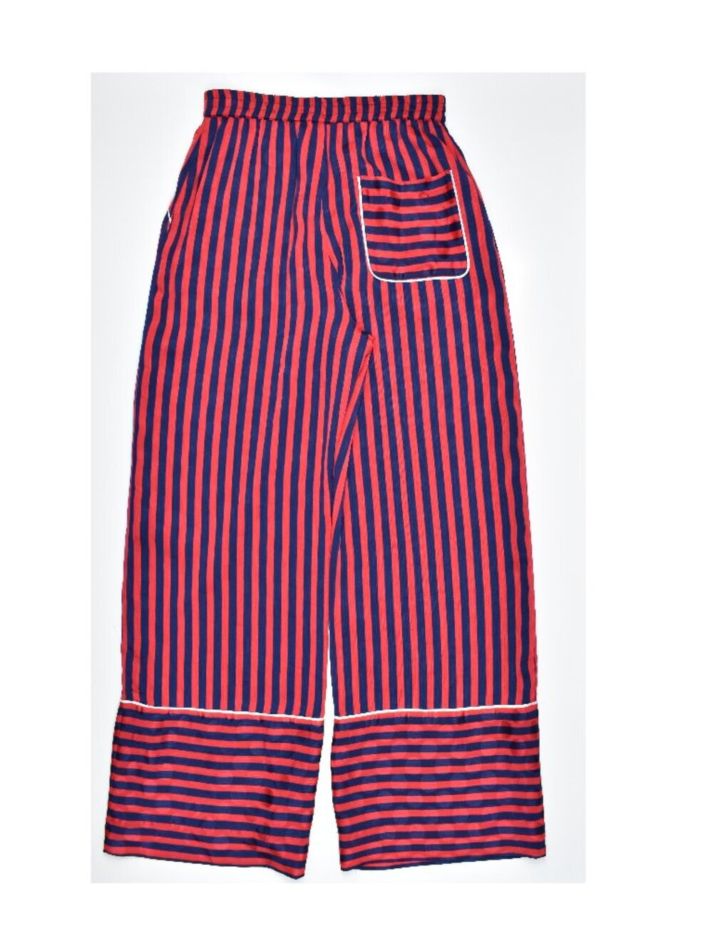 House of Holland Red & Navy Stripe Pyjama Style Trousers - 2 - Picture 2 of 8